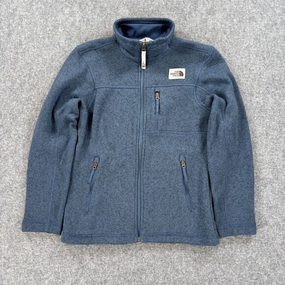 The North Face Boy’s Gordon Lyons Full-Zip Fleece Jacket - Blue - Medium 10/12 - Picture 1 of 12